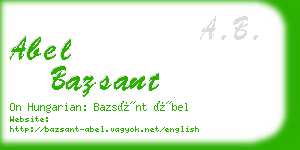 abel bazsant business card